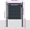 vidaXL Tuinpoort van PVC en staal, 100 x 100 cm, antraciet Productafbeelding-voorbeeld 3