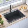vidaXL Evier à encastrer fait main noir acier inoxydable Voir les images du produit 14
