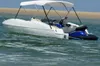 vidaXL 3-Bow Bimini Top Weiß 183x196x137 cm Podgląd zdjęcia produktu 9