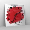 Wanduhr - Quadrat - Glasuhr - Rot Farben Stück - 30x30cm - Produktbild-Vorschau 4