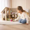 howa drewniany składany domek dla lalek z 30-częściowym Podgląd zdjęcia produktu 9