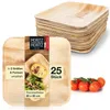 Moritz & Moritz 25x Piatto a foglia di palma quadrato 20 cm Anteprima dell’immagine prodotto 1