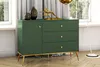 KONSIMO Komodní skříň "ARICIA", zelená, dřevo, elegantní, Náhled obrázku produktu 4