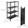 Relaxdays Klappregal, 4 Ebenen, bis 100 kg, HBT 125 x 71 x Produktbild-Vorschau 4