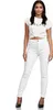 Tazzio Damen Skinny Fit High Waist Jeans F107 Weiß 38 Produktbild-Vorschau 2