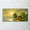 Coloray Canvas 100x50  Wandbild Leinwand Bilder Mond Meer Produktbild-Vorschau 2