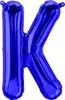 Folienballon Buchstabe K, blau, ca. 40 cm, für Náhled obrázku produktu 1