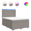 Möbel2024 Boxspringbett mit Matratze Taupe 140x190 cm Stoff Produktbild-Vorschau 2