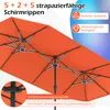 COSTWAY Podwójny parasol ogrodowy 400 x 200 cm ze stojakiem Podgląd zdjęcia produktu 4