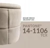 Elegancka okrągła pufa siedzisko ze schowkiem tapicerowana Podgląd zdjęcia produktu 3