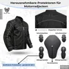 Motorradjacke textilien Kombi Jacke schwarz, Größe:54/XL Produktbild-Vorschau 5