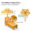COSTWAY Kinder Sonnenliege mit Sonnenschirm, Kinderliege Produktbild-Vorschau 5