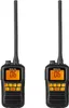 Two black Retevis RM01 handheld radios are shown against a white background. Voir les images du produit