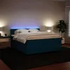vidaXL Boxspringbett mit Matratze Blau 180x200 cm Samt Produktbild-Vorschau 2