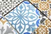 Retro Vintage Mosaik Fliese Keramik creme blau orange grau Produktbild-Vorschau 2