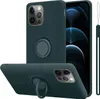 A teal iPhone case with a ring holder is displayed from multiple angles against a white background. Produktbild-Vorschau
