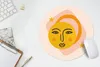 MuchoWow® Mauspad Mousepad Sonne - Rosa - Sommer 30x30 cm - Produktbild-Vorschau 5