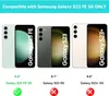 Comparison of different Samsung Galaxy phone models and their screen sizes, indicating compatibility. Produktbild-Vorschau