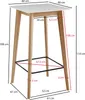 WOHNLING Stehtisch 60x110x60 cm Weiß Eckig Bartisch für 4 Produktbild-Vorschau 7