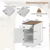 Stolik boczny COSTWAY, stolik nocny ze stacją ładującą, Podgląd zdjęcia produktu 3