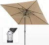 Sonnenschirm 3x3m quadratisch creme Garten Balkon knickbar Produktbild-Vorschau 4
