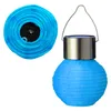 Solar Mini Nylon Lampion zum Hängen 10cm bunt - 6er Set - Produktbild-Vorschau 5