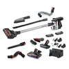 A collection of vacuum cleaner attachments and components arranged on a white background. Anteprima dell’immagine prodotto