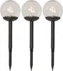 Luce solare a LED "Globe", set di 3, bianco/nero Anteprima dell’immagine prodotto 1