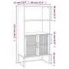vidaXL Credenza bianca 60x35x125 cm Materiale a base di Anteprima dell’immagine prodotto 7