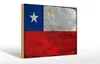 Holzschild Flagge Chiles 30x20cm Flag of Chile Rost Produktbild-Vorschau 1