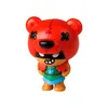A small toy figurine of a bear character with a red hood and green clothing. Produktbild-Vorschau