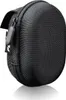 A black, oval-shaped carrying case for a headlamp, shown from a side-front angle against a white background. Produktbild-Vorschau