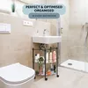 mensola per lavabo eluno incl. 2 ripiani e 4 rotelle, Anteprima dell’immagine prodotto 2