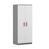 Drehtürenschrank JONAS 06 – Kinderschrank 80 cm Grau/Weiß Produktbild-Vorschau 3