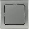 DELPHI Wechsel-Schalter 250V/ 10A, inkl. Rahmen, UP, silber Produktbild-Vorschau 1