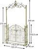 DanDiBo Rose Arch s dveřmi Kovová šířka 130 cm Zelená 93997 Náhled obrázku produktu 2