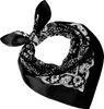 Tobeni 548 Bandana Nickituch in 100 Baumwolle für Damen und Herren Paisley Schwarz Produktbild-Vorschau
