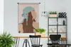 MuchoWow® Wandteppich Wandbehang Sommer - Frau - Kopftuch Produktbild-Vorschau 2