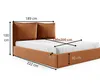 Sofello Polsterbett  Hellbraun Doppelbett mit Produktbild-Vorschau 3