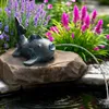 Fisch Karpfen Wasserspeier solarbetrieben – Teichfigur mit Produktbild-Vorschau 4