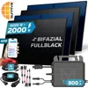 SUNNIVA® 2000W Balkonkraftwerk BIFAZIAL FULLBLACK komplett Produktbild-Vorschau 1