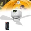 Mobiler Akku Deckenventilator mit Licht 8000mAh USB-C Produktbild-Vorschau 1