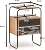 Nachttisch Boxspringbett Massivholz Steinoptik 40x60x30 cm Produktbild-Vorschau 7