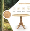 Stół do jadalni COSTWAY, okrągły stół kuchenny z litego Podgląd zdjęcia produktu 4