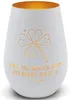 Mr. & Mrs. Panda Glas Windlicht Blume Kleeblatt - Weiß - Produktbild-Vorschau 1