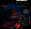 A person is tending to a campfire at night, with a tent in the background. The person is wearing a watch. Produktbild-Vorschau