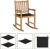 The Living Store Schaukelstuhl mit Schwarzem Kissen Produktbild-Vorschau 1