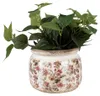 Clayre & Eef Pot de fleurs Ø 20x15 cm Beige Rose Céramique Voir les images du produit 2
