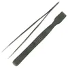 A set of precision tools, including tweezers and a spatula, laid out on a white background. Produktbild-Vorschau