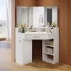 SONNI 141,5 x 54 x 111 cm weiß Schminktisch mit Schubladen, Produktbild-Vorschau 1